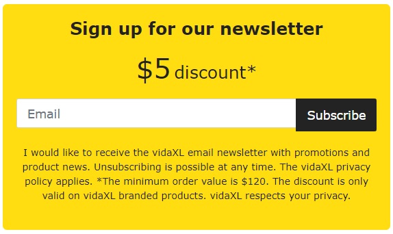 vidaXL クーポン